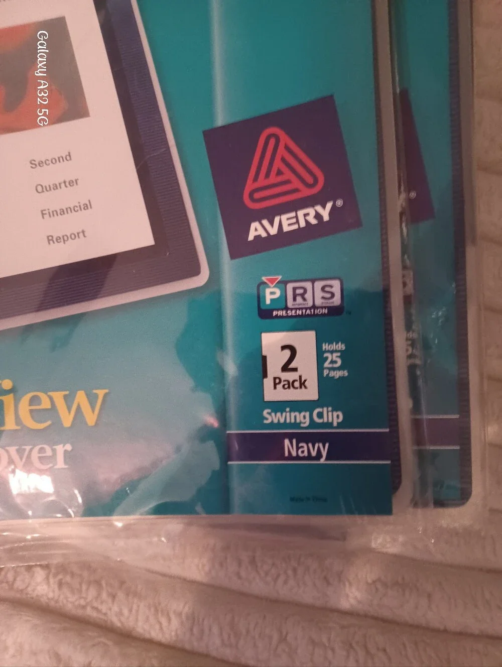 Avery Flexi-View Navy Swing Clip Report Cover, 2 Pack (8 Packages)